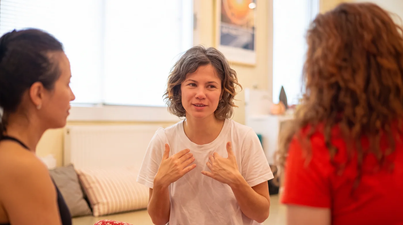 A live group session at the Humaniversity